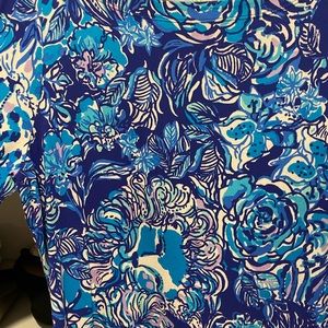 Lilly Pulitzer Sophie dress upf 50 purple cat call print sz large